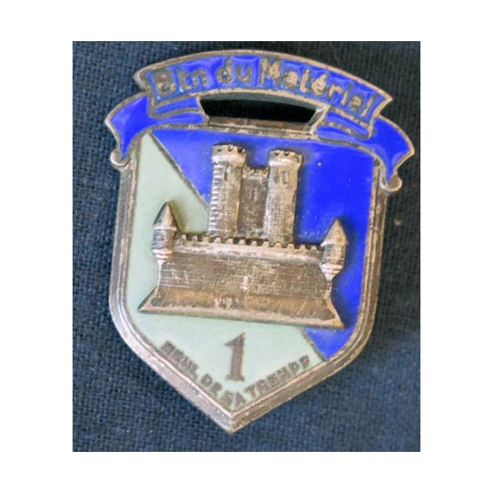 1° bataillon du matériel de fabrication Drago Paris G. 1775 en émail
