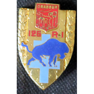 126° RI : insigne métallique du 