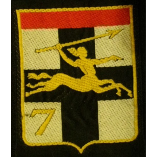 insigne tissu de la 7° division blindée ou DMR avec chiffre