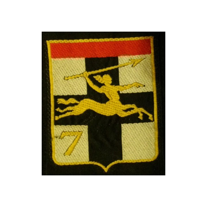 insigne tissu de la 7° division blindée ou DMR avec chiffre