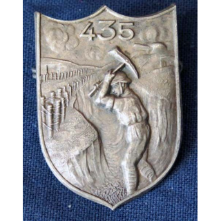 PIONNIERS : insigne métallique du 435° régiment de pionniers de fabrication Moret