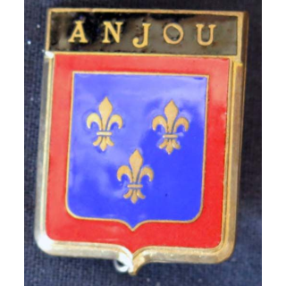 GT ANJOU : insigne métallique du groupe de transport Anjou sans nom de fabricant 