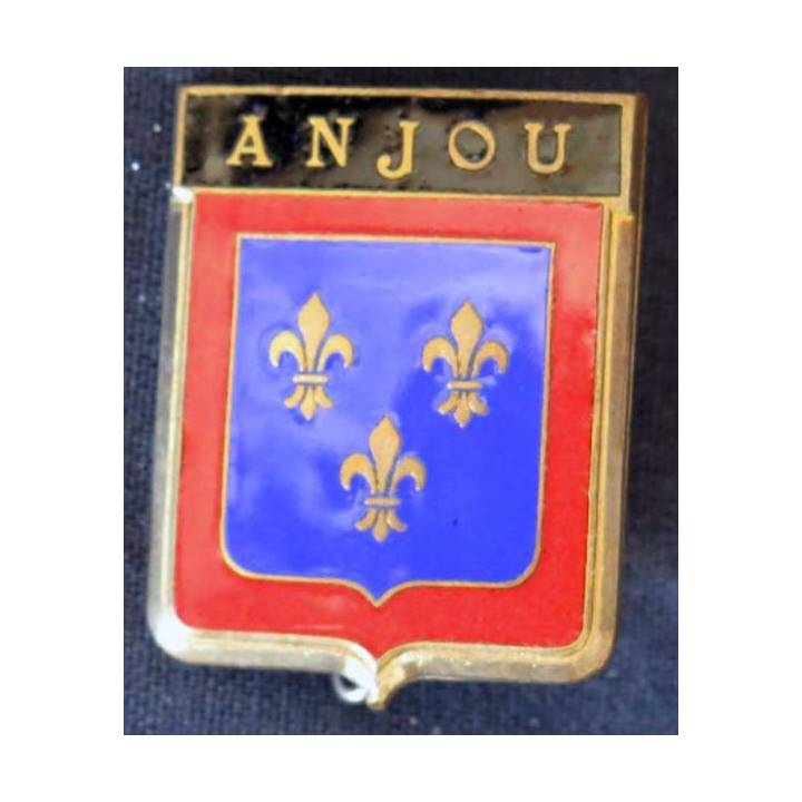GT ANJOU : insigne métallique du groupe de transport Anjou sans nom de fabricant 