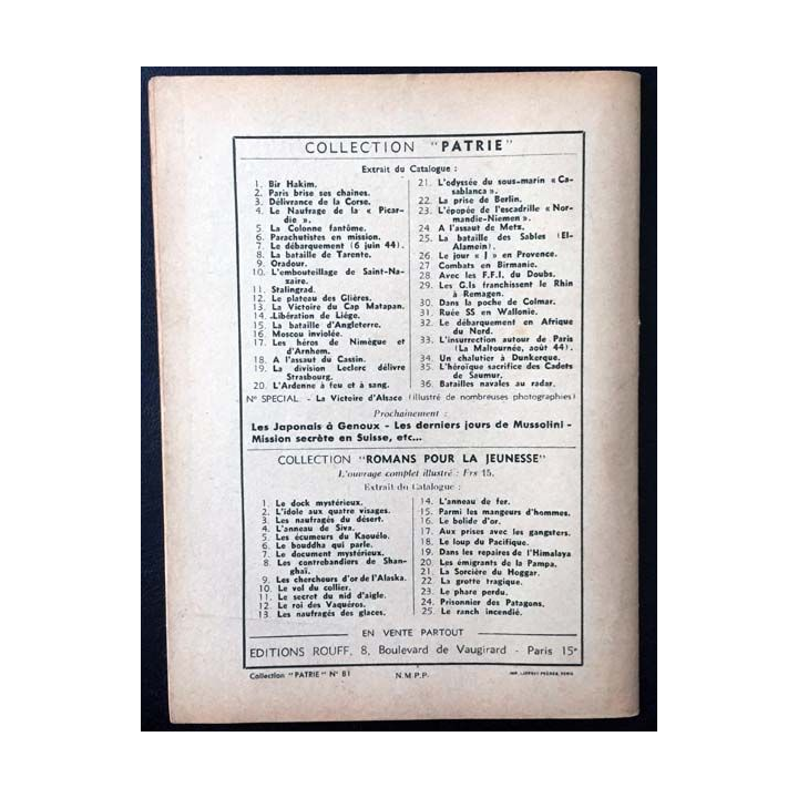 1. A l'affut des secret allemand de Gérard Francis aux éditions Rouff