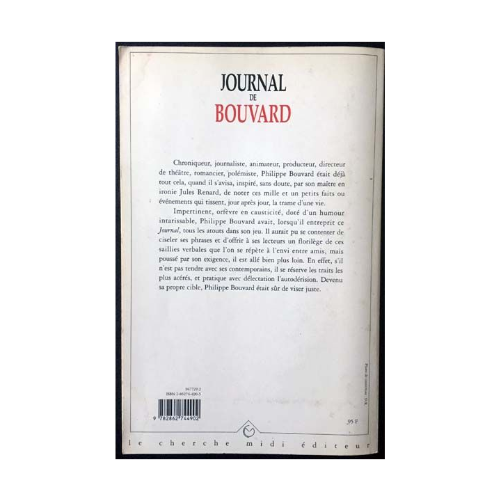 1. Journal 1992-1996 de Philippe Bouvard aux éditions Le cherche midi