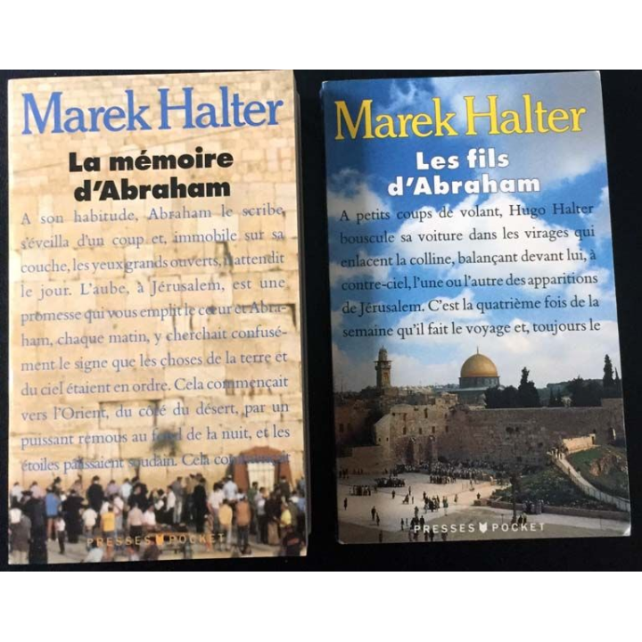 1. 2 livres - La mémoire d'Abraham et Les fils d'Abraham de Marek Halter aux éditions Presses Pocket