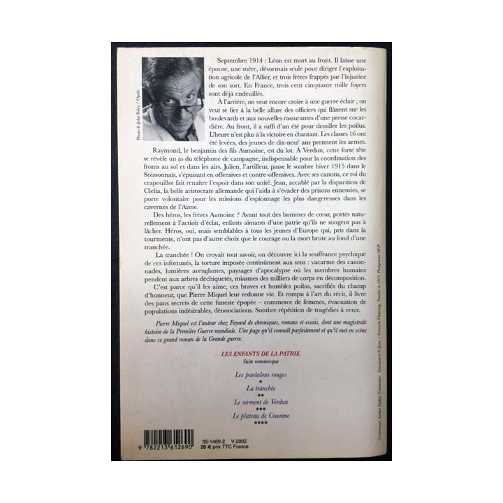 1. Les enfants de la patrie Tome 2 La tranchée de Pierre Miquel aux éditions Fayard