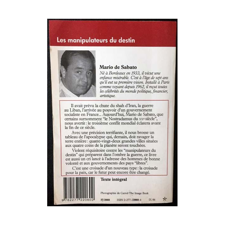 1. Les manipulateurs du destin de Mario De Sabato aux éditions J'ai lu