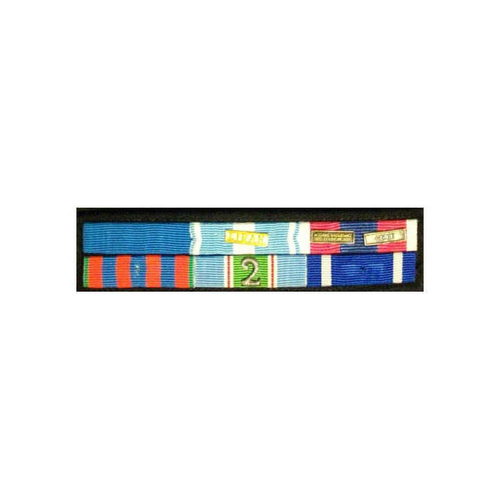 BARRETTE 6 DÉCORATIONS OFFICIER GÉNIE LIBAN YOUGOSLAVIE