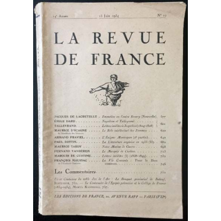 1. La revue de France 14 année - 15 juin 1934 - N°12 aux éditions de France