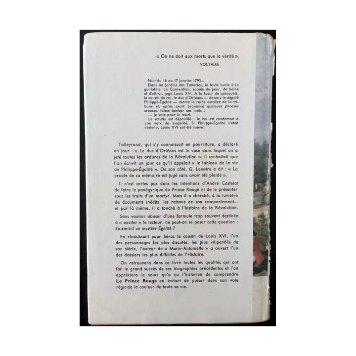 1. Le Prince Rouge - Philippe - Égalité de André Castelot aux éditions Le livre contemporain