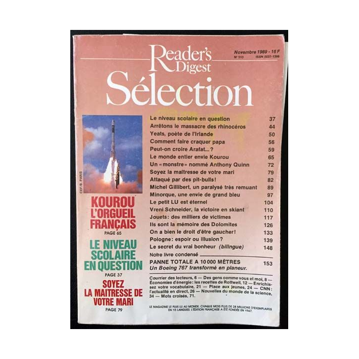 1. Reader's digest sélection novembre 1989