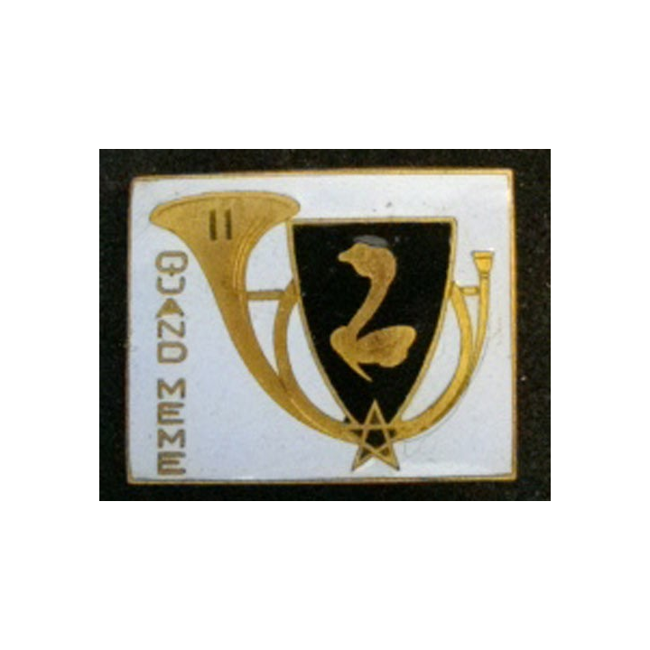 insigne du 11° Régiment de Chasseurs d'Afrique QUAND MÊME