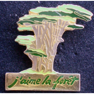 PIN'S NATURE : Pin's j'aime la forêt