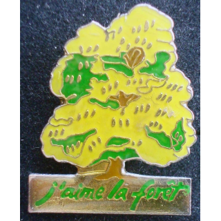 PIN'S NATURE : Pin's j'aime la forêt