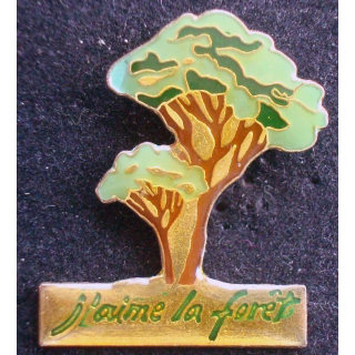 PIN'S NATURE : Pin's j'aime la forêt