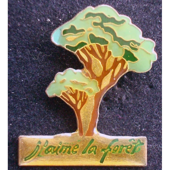 PIN'S NATURE : Pin's j'aime la forêt