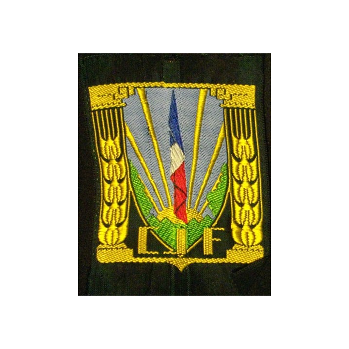 CJF : insigne général des chantiers de jeunesse tissé fond vert
