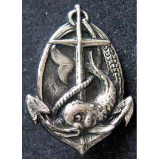 53° RIC : insigne métallique du 53° régiment d'Infanterie coloniale retirage 