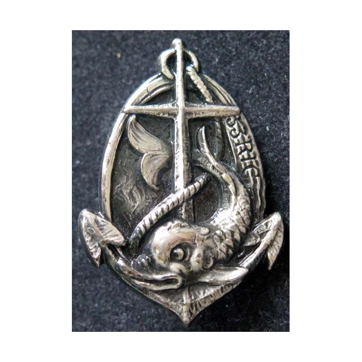 53° RIC : insigne métallique du 53° régiment d'Infanterie coloniale retirage 