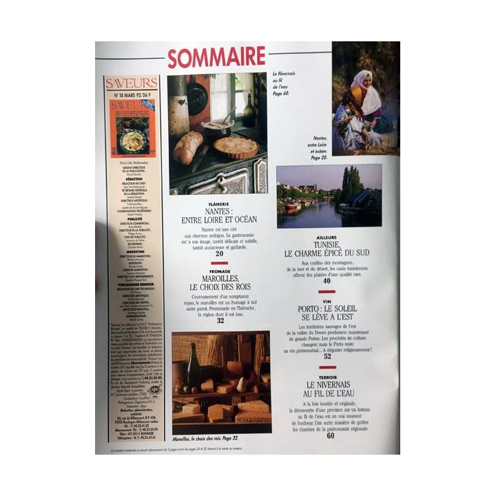1. Saveurs n°18 Mars 92 - Nantes entre Loire et Océan