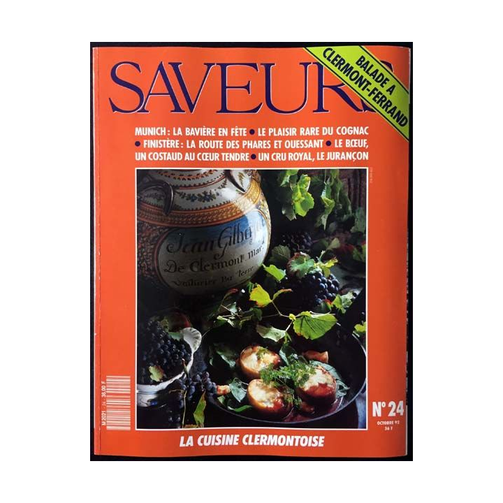 1. Saveurs n°24 Octobre 92 - Balade à Clermont-Ferrand