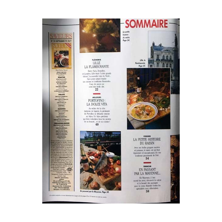1. Saveurs n°23 Septembre 92 - Spécial Vins