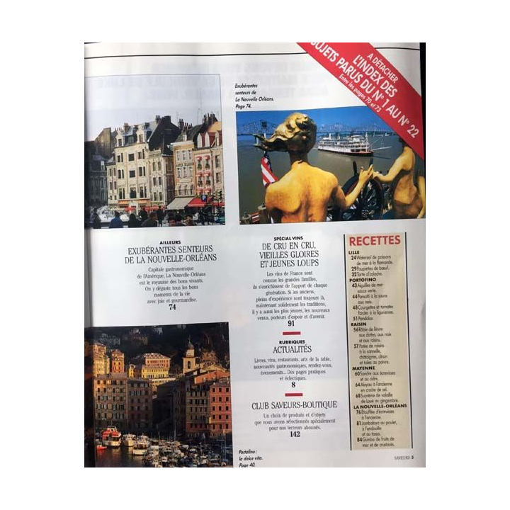 1. Saveurs n°23 Septembre 92 - Spécial Vins