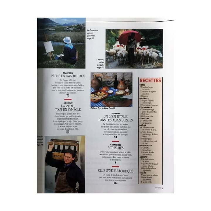 1. Saveurs n°19 Avril 92 - Corse la cuisine du maquis