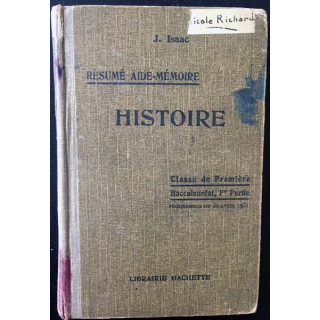 1. Résumé aide-mémoire Histoire de J. Isaac aux éditions Librairie Hachette