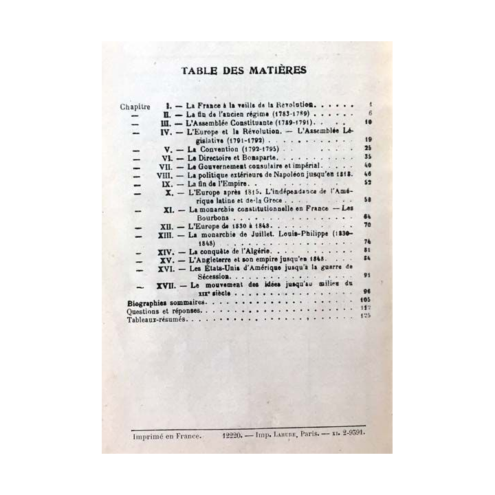 1. Résumé aide-mémoire Histoire de J. Isaac aux éditions Librairie Hachette