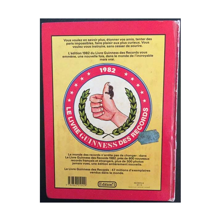 1. Le livre Guinnes des Records 1982 de Norris McWhirter