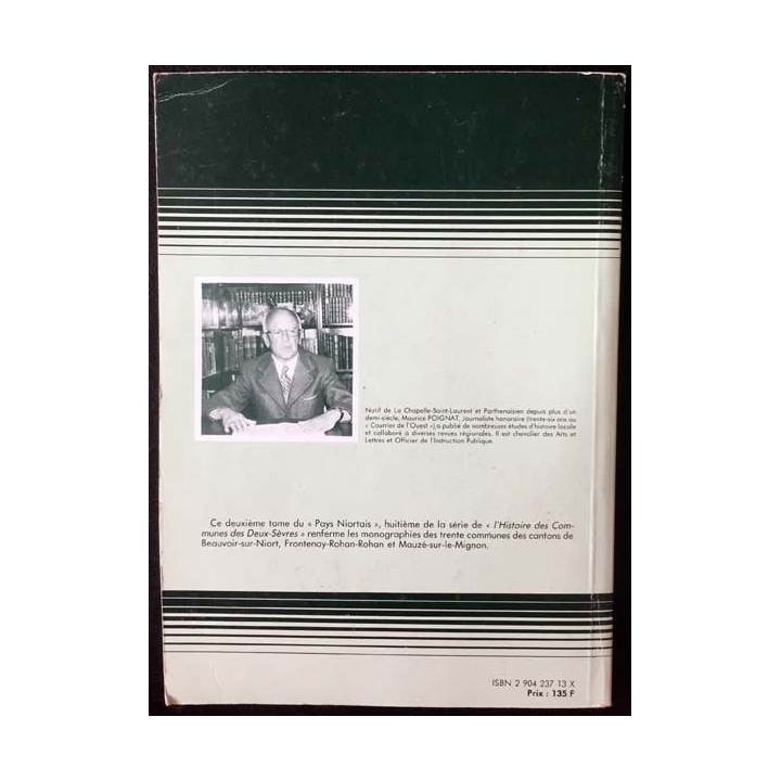 1. Le pays niortais - Histoire des communes des Deux-Sèvres de Maurice Poignat aux éditions Michel Fontaine