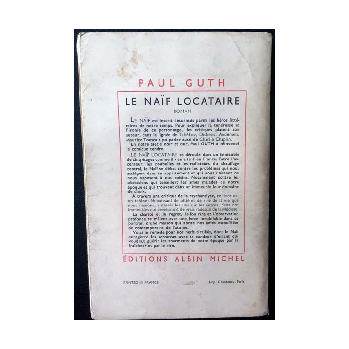 1. Le naïf locataire de Paul Guth aux éditions Albin Michel
