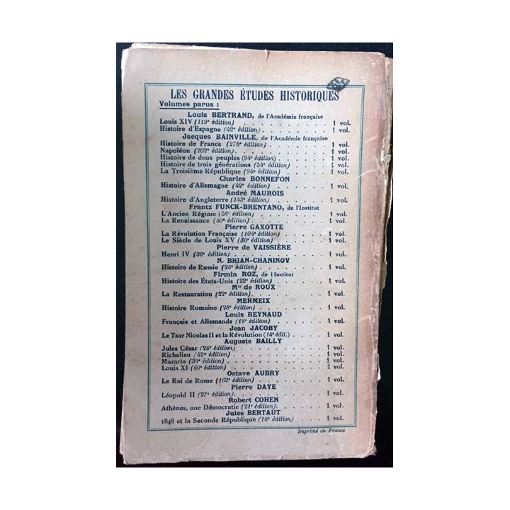 1. La fontaine de Auguste Bailly aux éditions librairie A. Fayard 1937