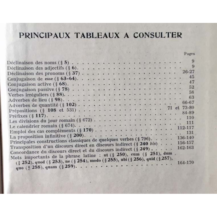 1. Grammaire latine classes du 1er cycle de Gautreau et Rosset aux éditions de L'école