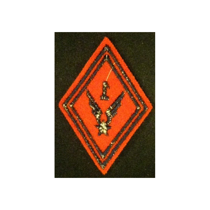 LOSANGE DE BRAS MODÈLE 45 : 1°GHL ARTILLERIE TROUPE