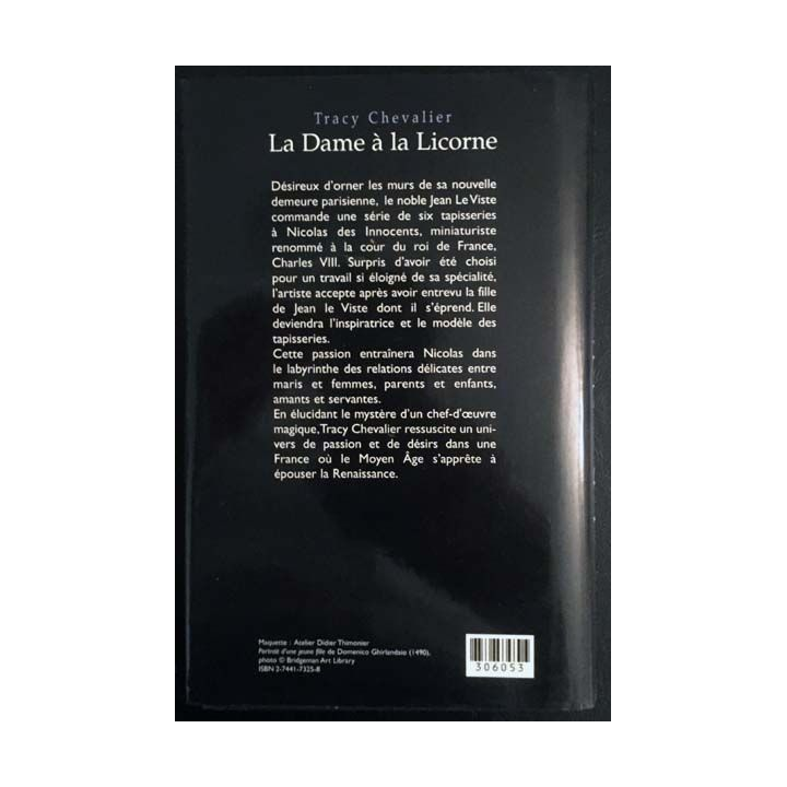 1. La Dame à la Licorne de Tracy Chevalier aux éditions France loisirs
