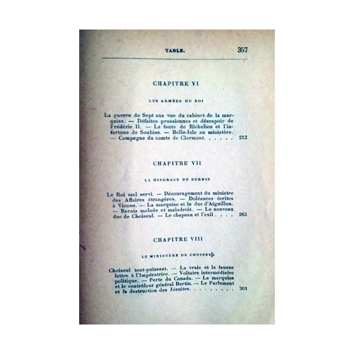 1. Madame de Pompadour et la politique de Pierre de Nolhac aux éditions Calmann-Lévy 1928