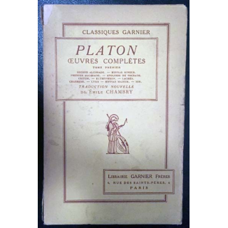1. Platon oeuvres complètes Tome premier de E. Chambry aux éditions librairie Garnier frères