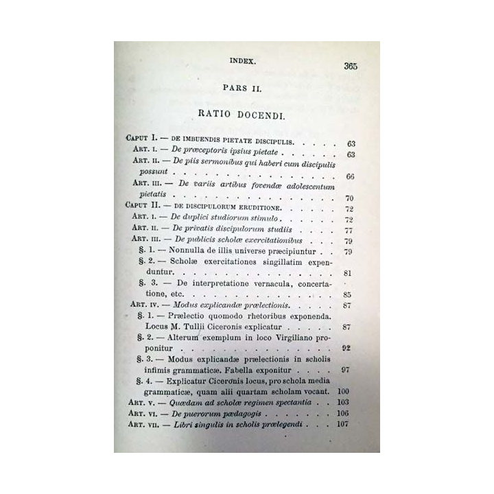 1. Pars altera I. Exhortations sur les études par le P. Judde de la compagnie de Jésus