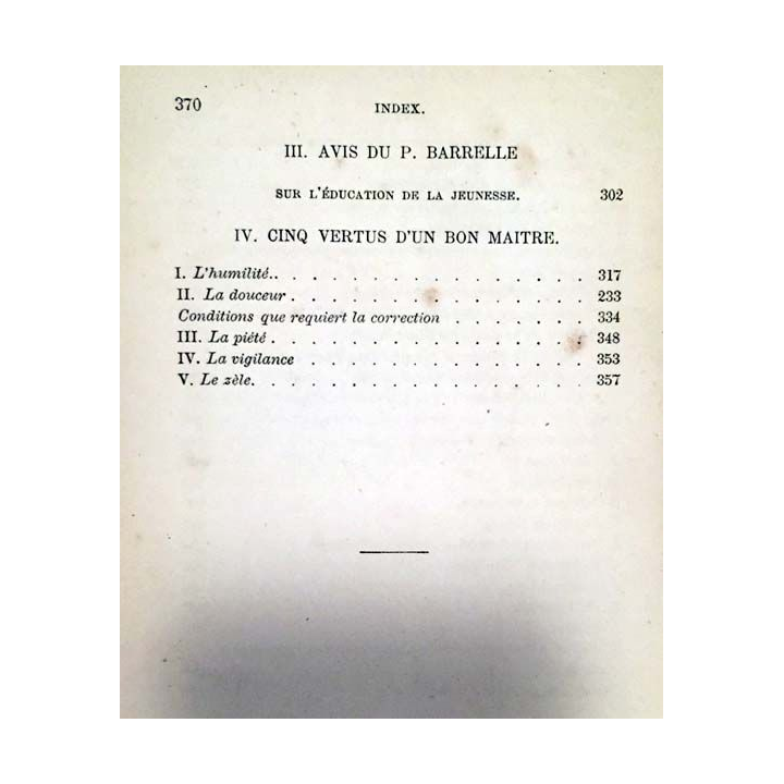 1. Pars altera I. Exhortations sur les études par le P. Judde de la compagnie de Jésus