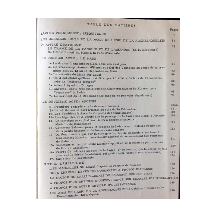 1. Les amis de Henri de la Rochejaquelin aux cahiers d'études et de documentations historiques 6
