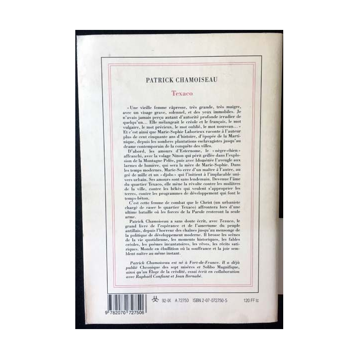 1. Texaco de Patrick Chamoiseau aux éditions Gallimard