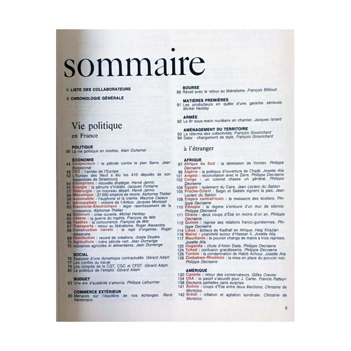 1. Journal de l'année 1er juillet 1978 - 30 juin 1979 aux éditions Larousse
