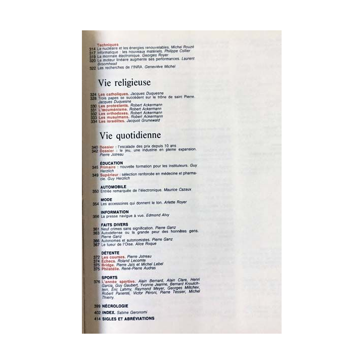 1. Journal de l'année 1er juillet 1978 - 30 juin 1979 aux éditions Larousse