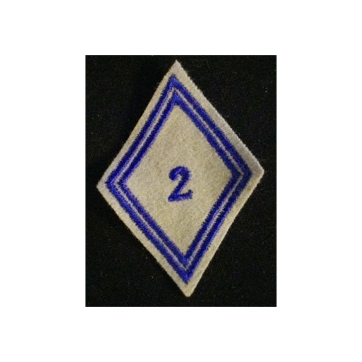 LOSANGE DE BRAS MODÈLE 45 : 2° RÉGIMENT MATÉRIEL (RMAT) TROUPE