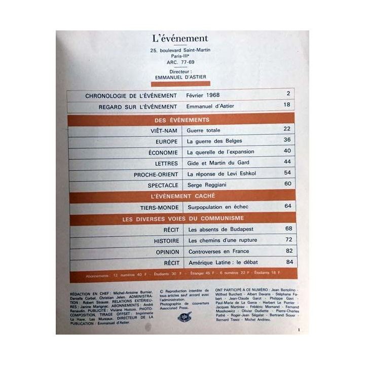 1. L'événement - Les trois communiste Viêt-nam guerre totale de Emmanuel d'Astier