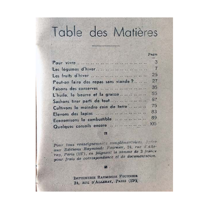 1. Qu'allons-nous manger cet hiver ? de Jacques Deaubret