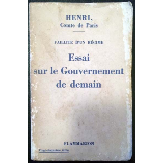 1. Essai sur le Gouvernement de demain de Henri aux éditions Flammarion 1936